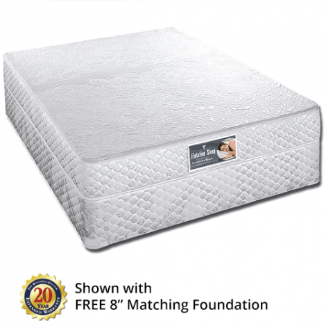 COMPLETE Flotation Sleep 8000 Designer Stretch Cover Mattress, Foundation, Frame, Heater and 10 Piece Drain Doctor Kit